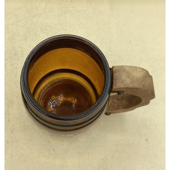 Siesta Ware Vintage MCM Western Tiki Barware Walnut Sleeve Beer Glass & Mug - Picture 11 of 16